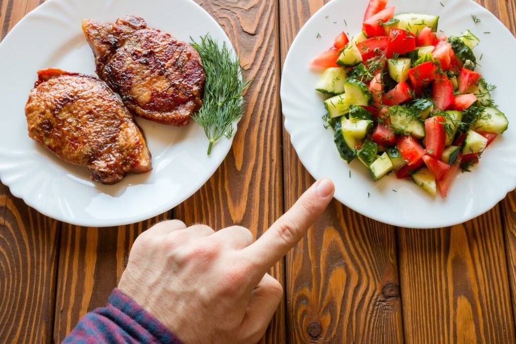 più verdure e meno carne