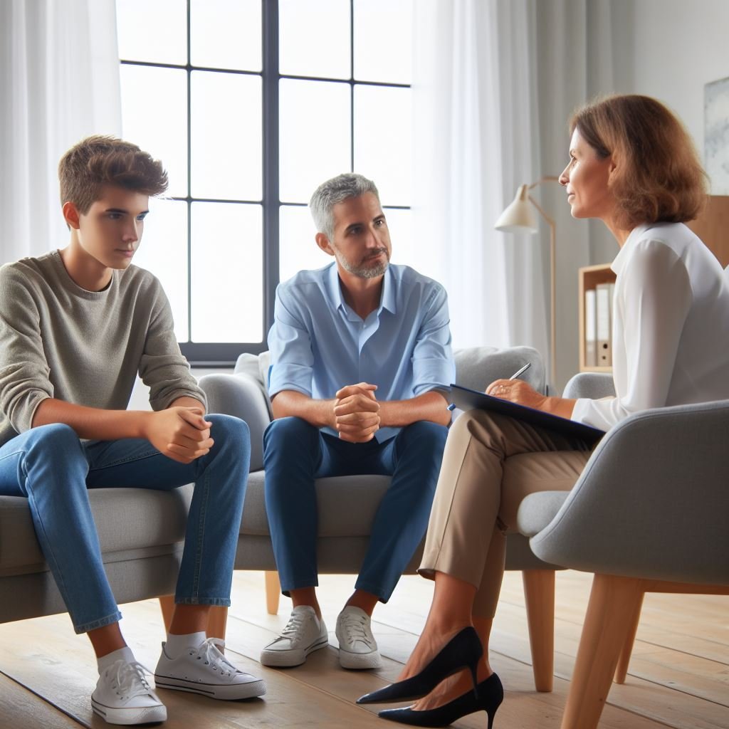 adolescente e genitore in psicoterapia per compiti evolutivi